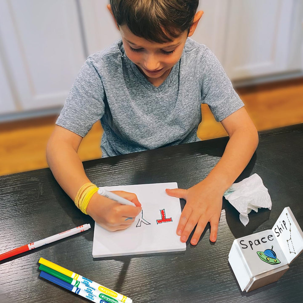 CreateOn Crayola Doodle Magnetic Tiles rocket pieces inspire playful exploration.