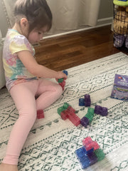 CreateOn Crayola Glitter PIP Cubes compatible with other Crayola PIP sets for endless builds.