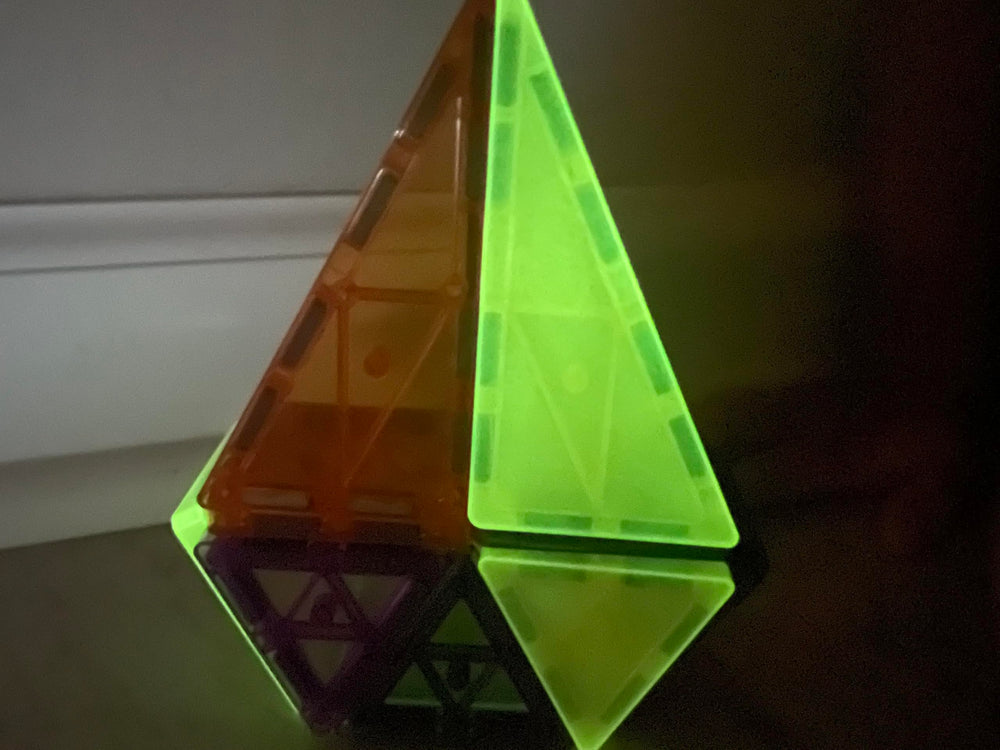 CreateOn Crayola Halloween mini PIP-Tiles night glow feature spotted during dark play