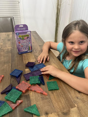 Glitter finish adds a magical visual element to builds.