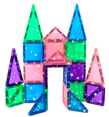 Compact travel-friendly Crayola PIP-Tiles with glitter finish ready for plane or car play.