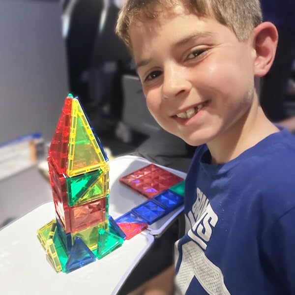 CreateOn Crayola Mini Magnetic PIP-Tiles castle and rocket combos inspire creativity.