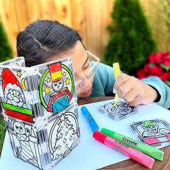 CreateOn Crayola PaintOn Holiday tiles with easy-grip pieces for tiny hands