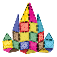 CreateOn Crayola Retro PIP tiles invite kids to build imaginative structures.