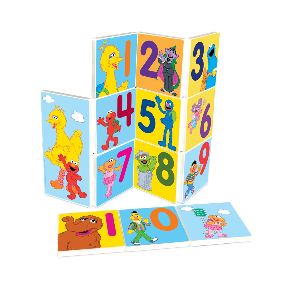 CreateOn Sesame Street number tiles for counting practice