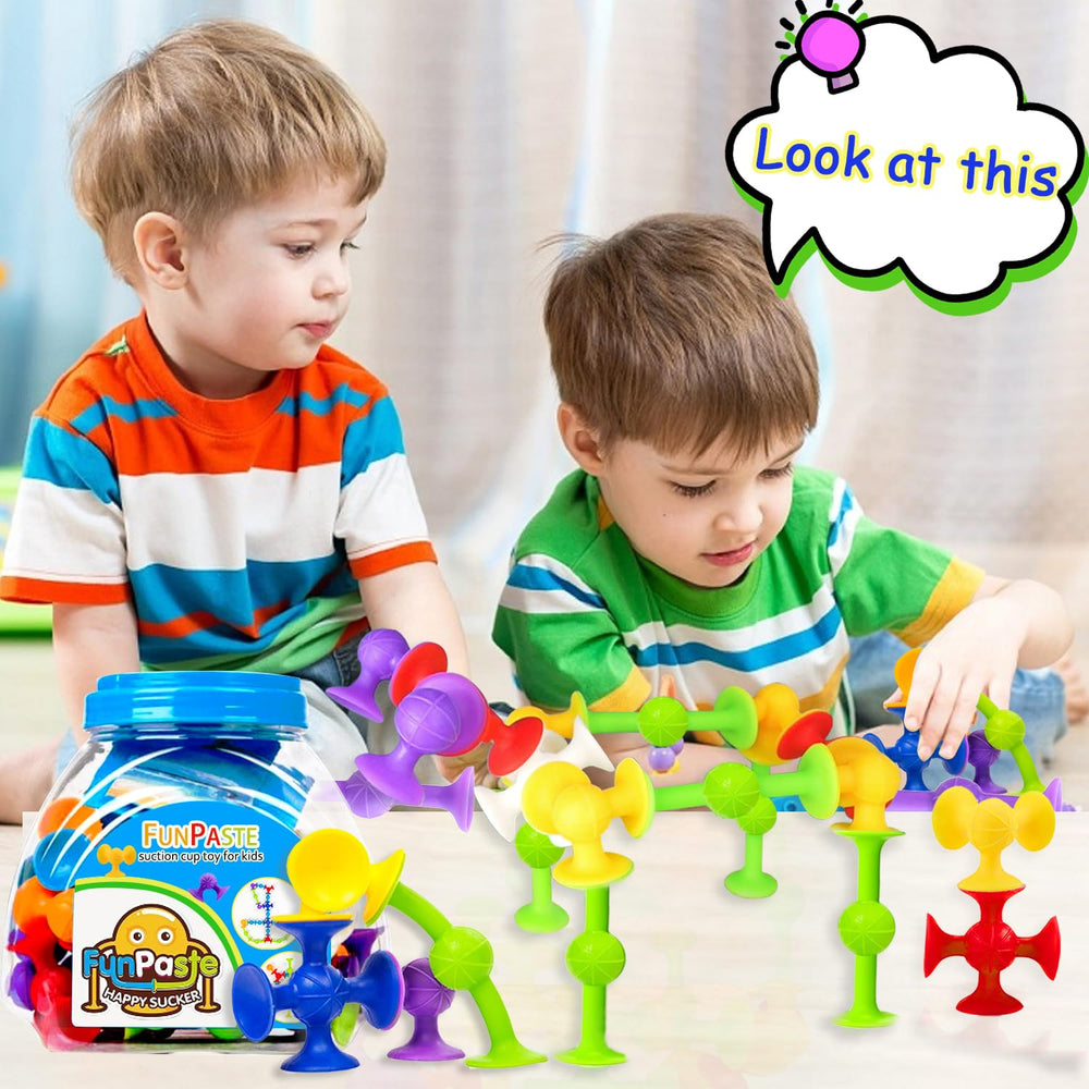 CreateView portable suction toys with handle for easy on-the-go play.
