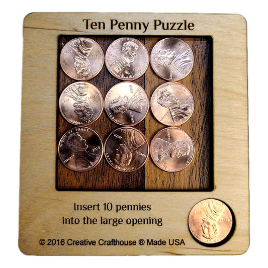 Creative Crafthouse 10 Penny Puzzle on tabletop invites calm focus.