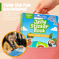 Creative Kiddos hardcover busy book supports lay-flat use during travel or meals.