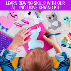 Creative Kids Felt Sewing Kit mermaid character inspires creative play and focus.