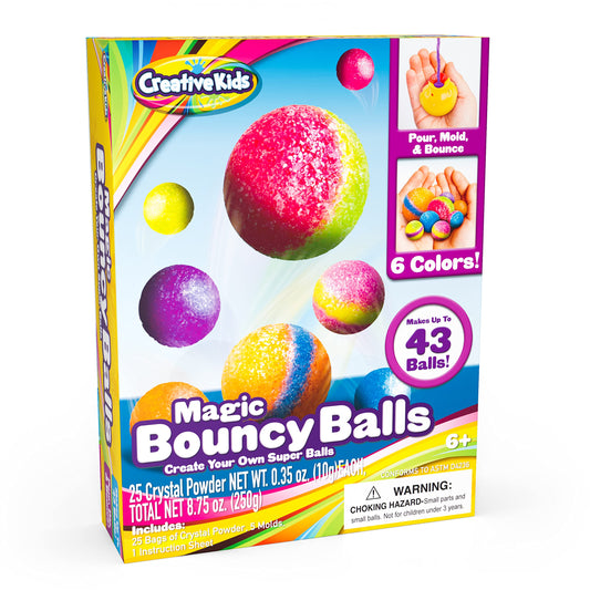 Creative Kids Magic Bouncy Balls kit with vibrant colors for STEM play.