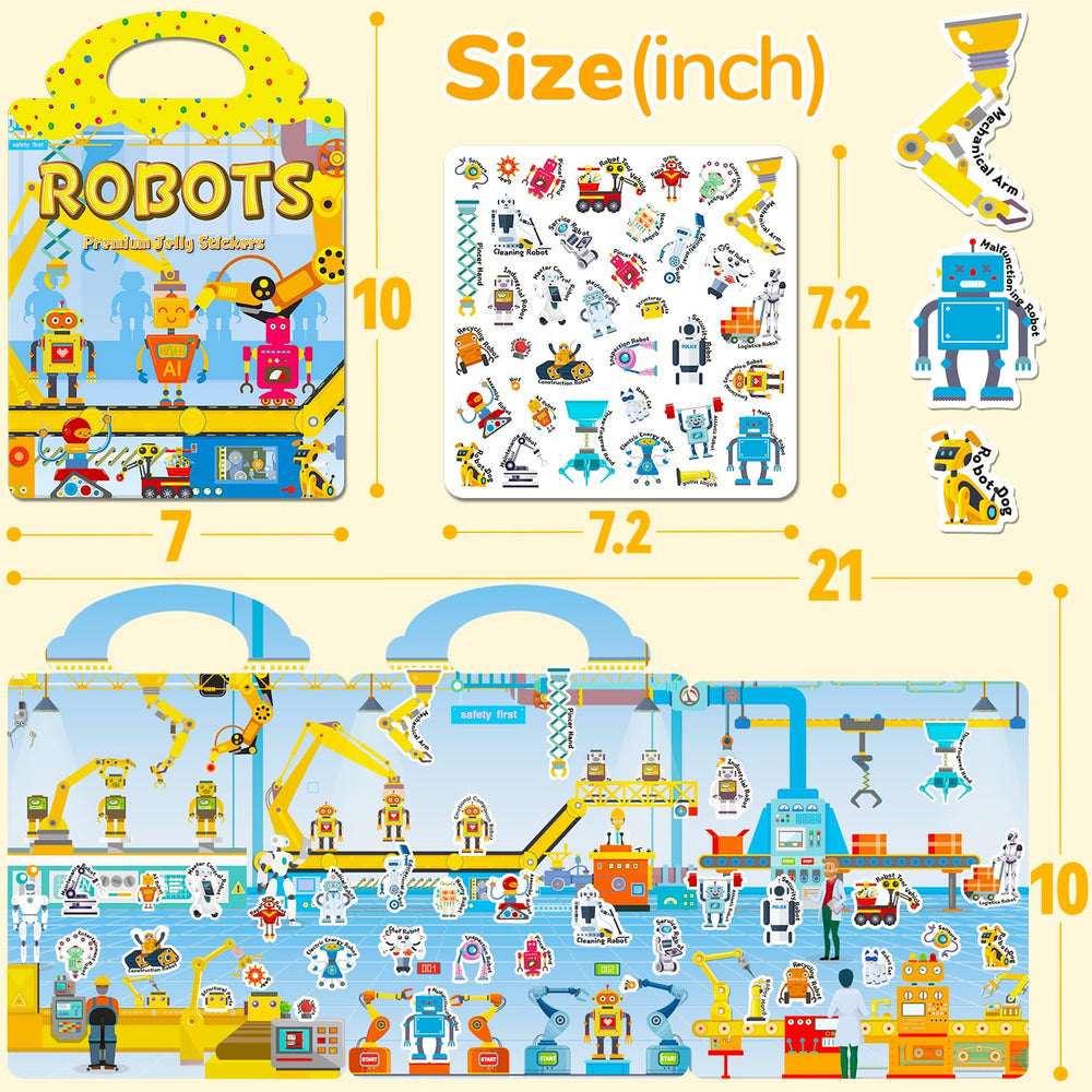 Creativetrees jelly sticker book travel use supports screen-free activity during journeys