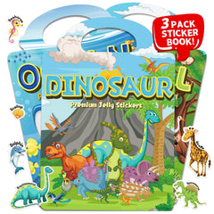 CreativTrees jelly stickers in dinosaur theme for mess-free, reusable play
