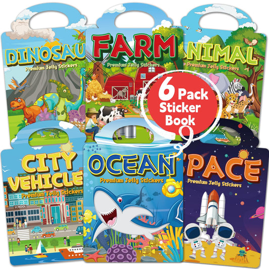 Creativetrees sticker book city cars: colorful jelly stickers for mess-free travel play.