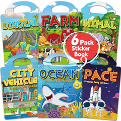 Creativetrees sticker book city cars: colorful jelly stickers for mess-free travel play.