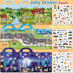 Creativetrees sticker book farm: farm scenes spark imagination with washable, reusable stickers.
