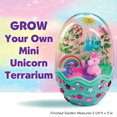 Creativity for Kids unicorn stickers decorate the tiny garden for imaginative play.