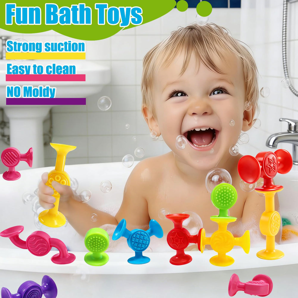 CreateView colorful suction-builders: easy attachment, detachment, imaginative shapes.