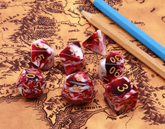 CREEBUY D8 die in red-white with bold numbers