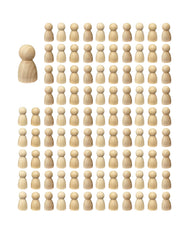 Cregugua wood peg dolls blank figures ready for painting and imaginative play.