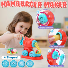 Crelloci 4-in-1 hamburger maker, kid-friendly kitchen play.