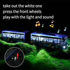 Crelloci City Bus Toy lights and sounds trigger immersive pretend play