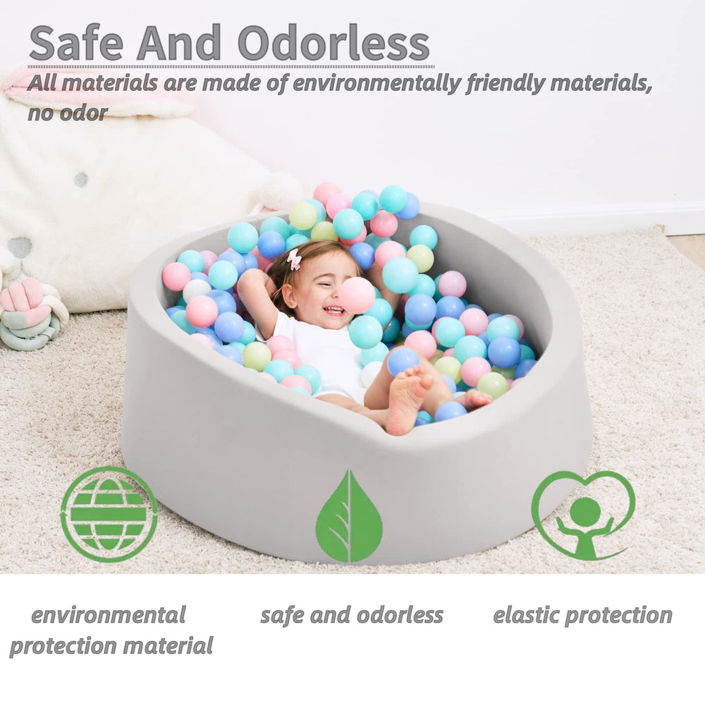 Crenailro ball pit wall closeup highlights soft, durable foam protection.
