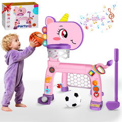 Cretargio Unicorn Sports Center basketball action boosts toddler coordination.