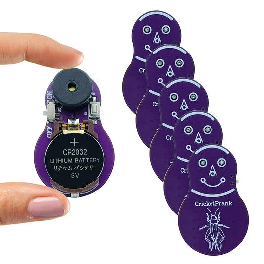 CricketPrank cricket noise maker six-pcs pack hides easily for months-long pranks.