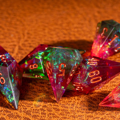 CRITALLIC transparent dice showcase crystal clarity and premium craftsmanship.