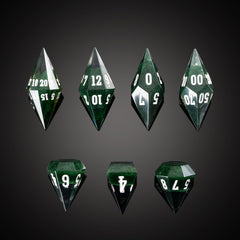 CRITALLIC polyhedral DND dice set ready for RPG sessions