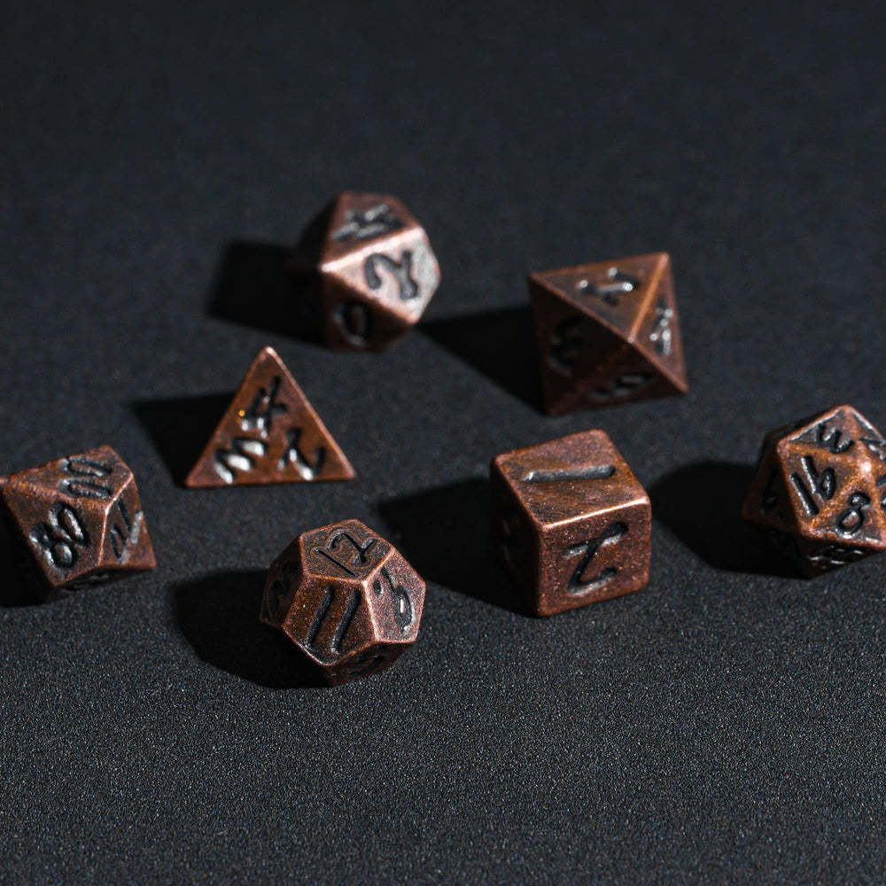 CRITALLIC pocket-friendly dice set perfect for travel and outdoor games.