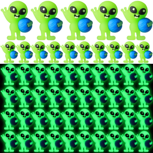 CroBlissful glow-in-the-dark mini alien figurines for captivating party favors.