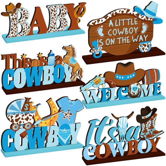 CroBlissful cowboy baby shower decoration base 18 cm adds rustic table charm