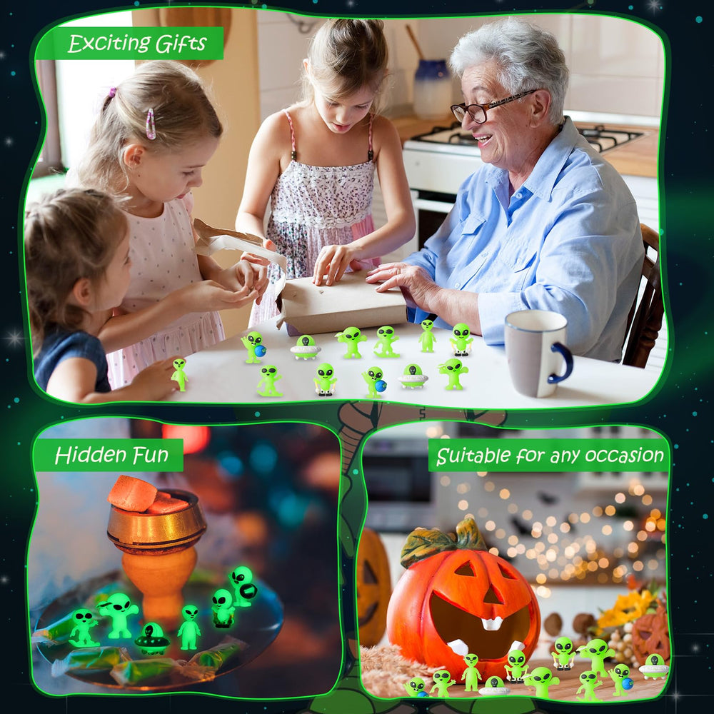 CroBlissful mini aliens serve as festive decorations for birthdays and theme parties.