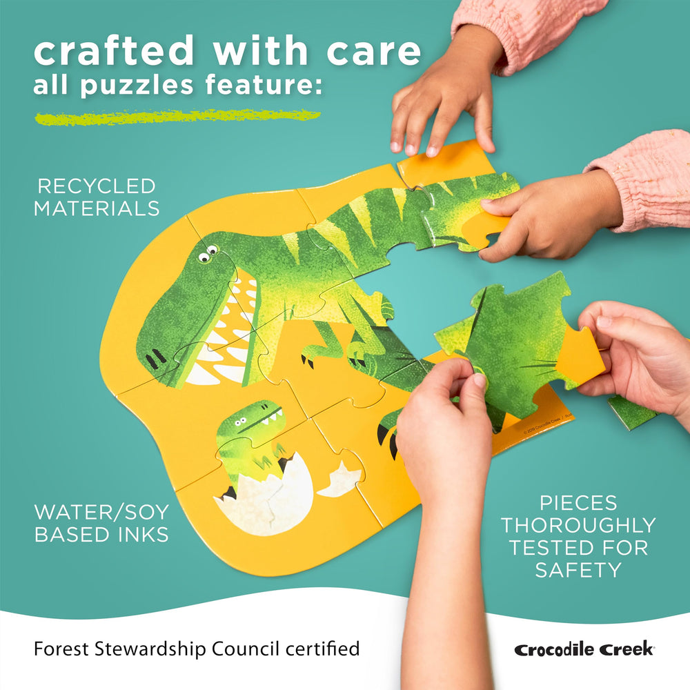 Crocodile Creek 24pc Puzzle storage box shows durable design