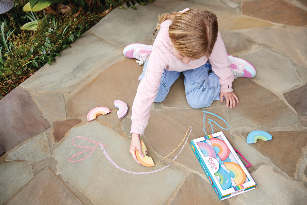 Crocodile Creek ice cream chalk kit fosters creative collaboration on pavements.