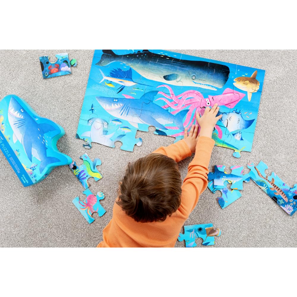 Crocodile Creek heavy-duty storage box keeps pieces organized