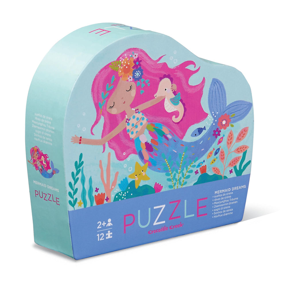 Crocodile Creek Mermaid Dreams 12-piece floor puzzle with large pieces for little hands.