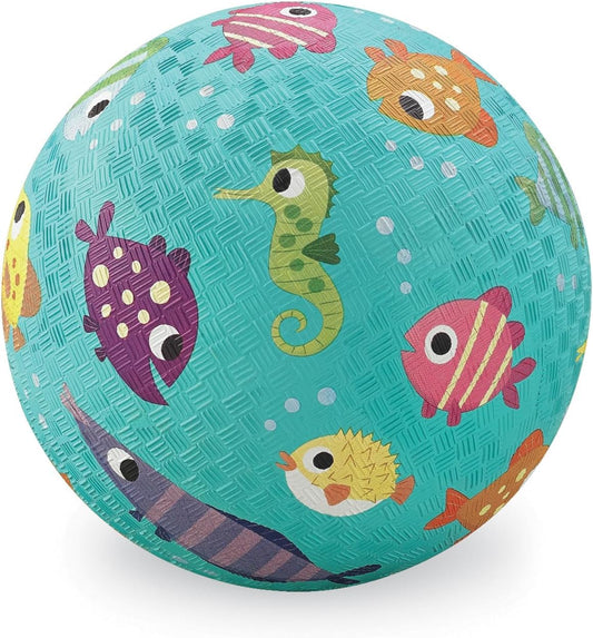 Crocodile Creek playground ball in kickball action, durable for active outdoor play