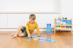 Crocodile Creek puzzle storage and travel-ready design for on-the-go play