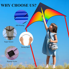 Crogift three-pack kites strings and handles for easy setup and control