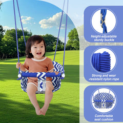 CROSDE Comfy toddler swing seat with safety harness for secure play