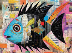 Cross & Glory Angelfish Abstract eco-packaging highlights sustainable puzzle choice.