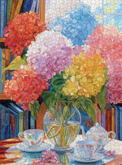 Sunlit pastel palette across the scene in Cross & Glory puzzle