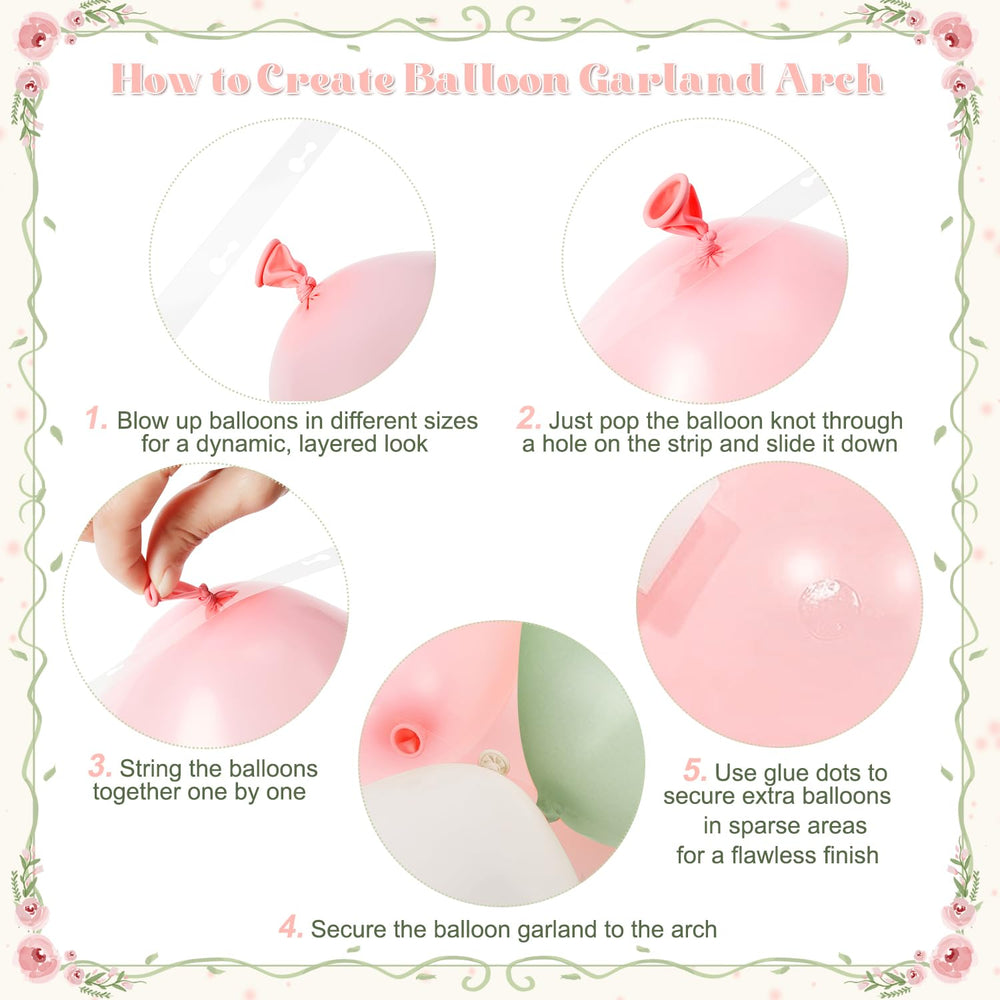 CROSSFINGERS balloon arch glue dots included for quick assembly.