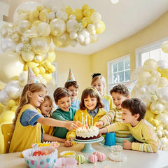 Crossfingers balloon chain and adhesive dots included for easy garland assembly