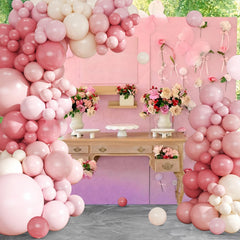 CROSSFINGERS balloon chain and glue dots simplify arch assembly for DIY decor