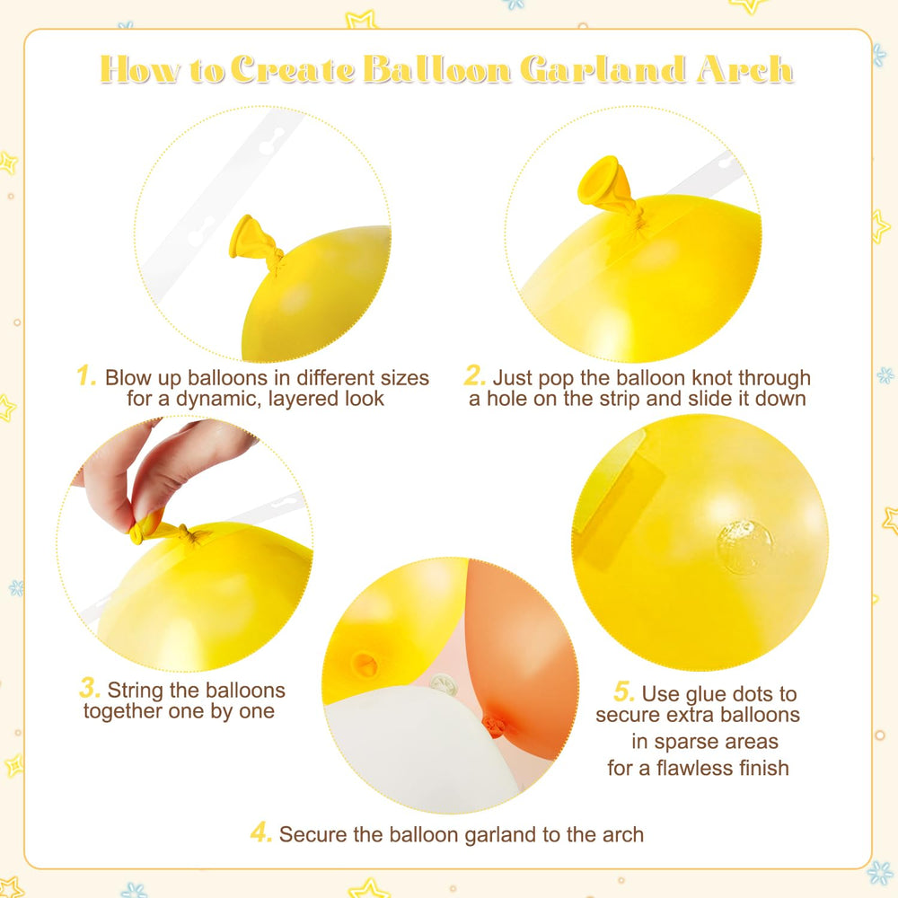 CrossFingers balloon chain assembly enables easy, customizable arch design