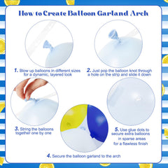 CROSSFINGERS balloon chain and glue dots enable quick assembly