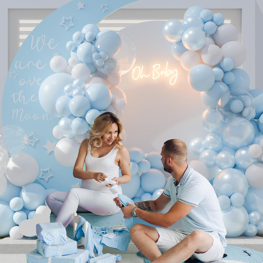 CROSSFINGERS bridal shower arch kit highlighting premium latex balloons